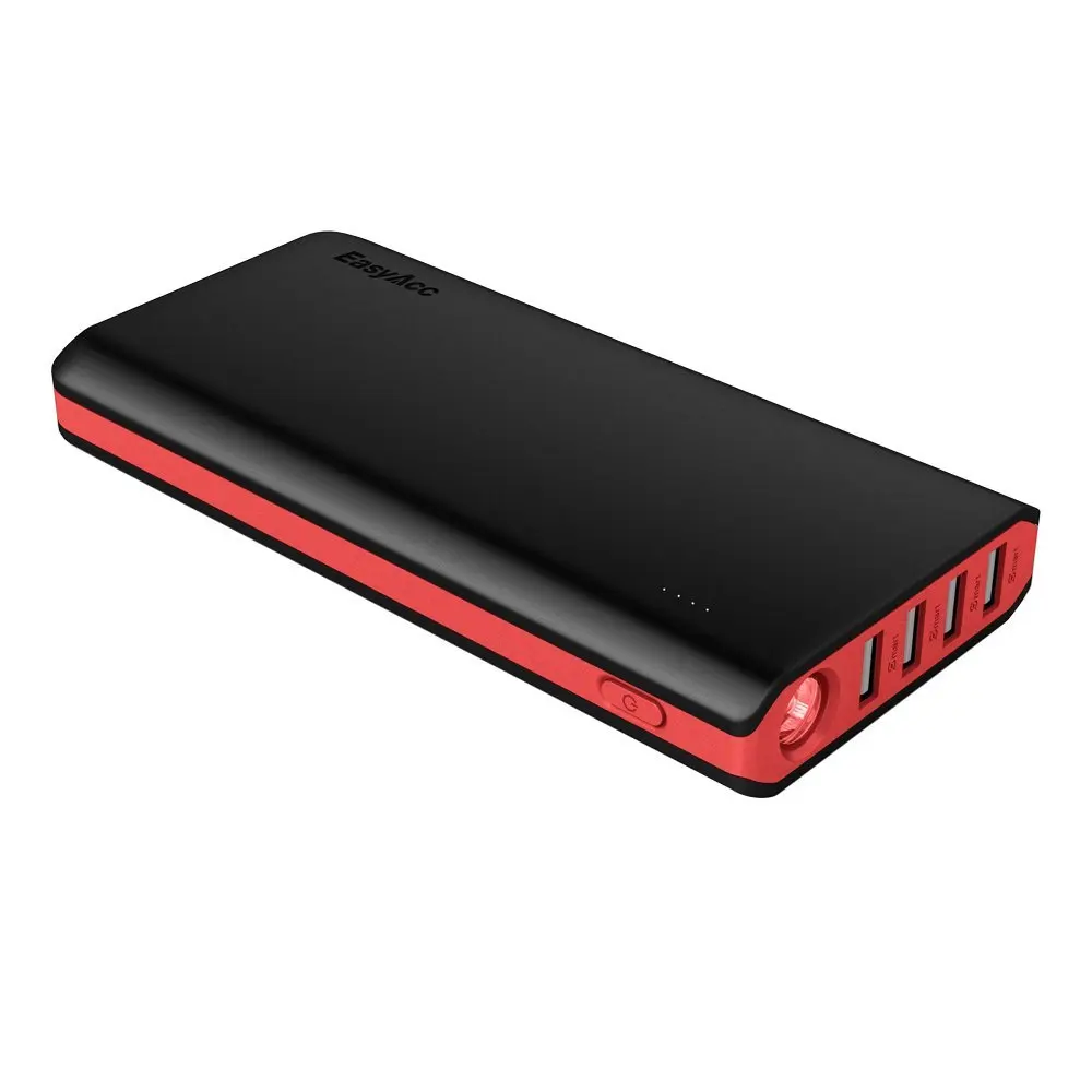 EasyAcc 20000 мАч Внешний аккумулятор 4 USB портативное зарядное устройство для iPhone 7 6 5 4X8