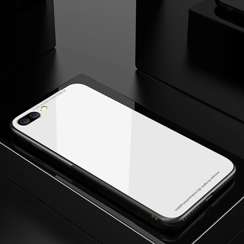 Телефон защитное стекло крышка+ силиконовый бампер чехол на для афон iPhone 5 5S SE 5SE S 6 6s плюс 6 S плюс 7 8 7 плюс 8 плюс+ защитный - Цвет: White