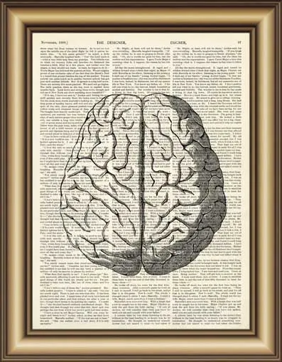 Человеческий мозг словарь холст картина на стену Художественная печать плакаты