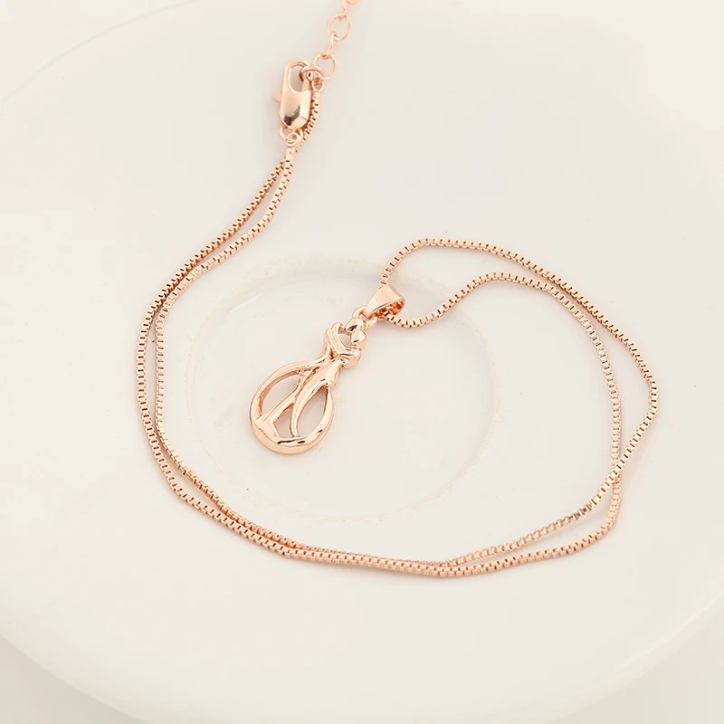 Эксклюзивное Новое индивидуальное модное женское ожерелье из розового золота с