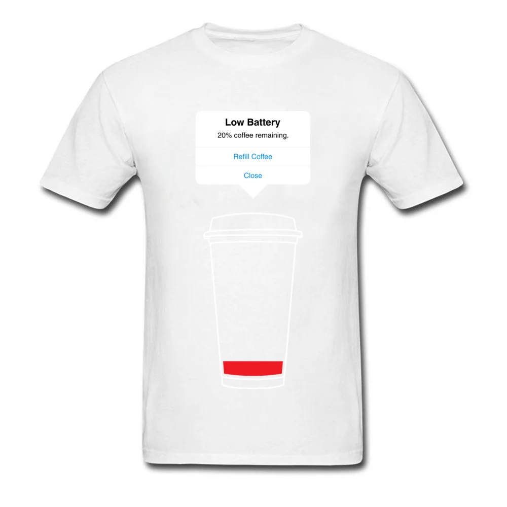 Футболка мужская с низким зарядом батареи забавная хлопковая рубашка топ