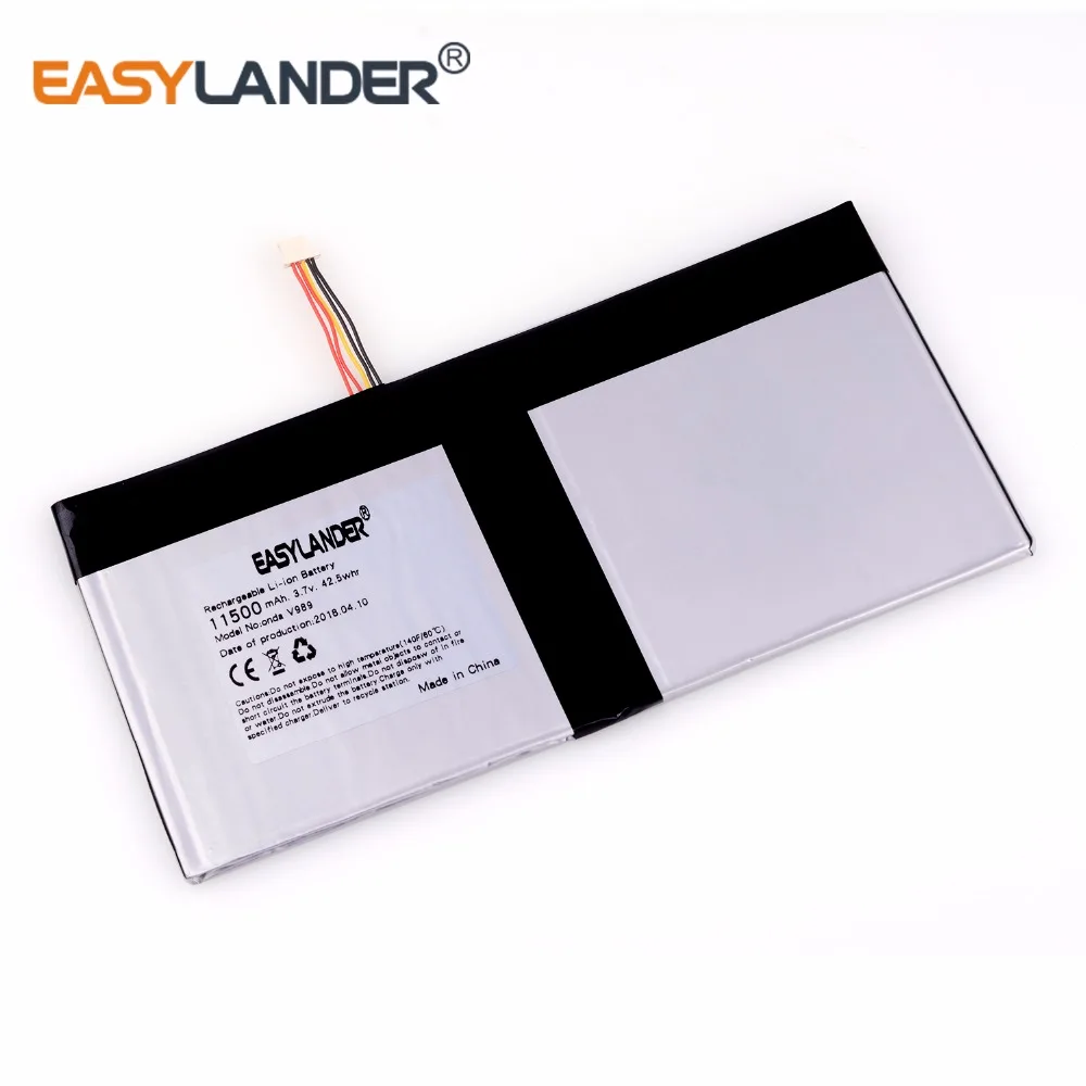 Новая запасная батарея 3 7 V 11500mAh литий полимерный аккумулятор для onda V989 V975I V975W 9