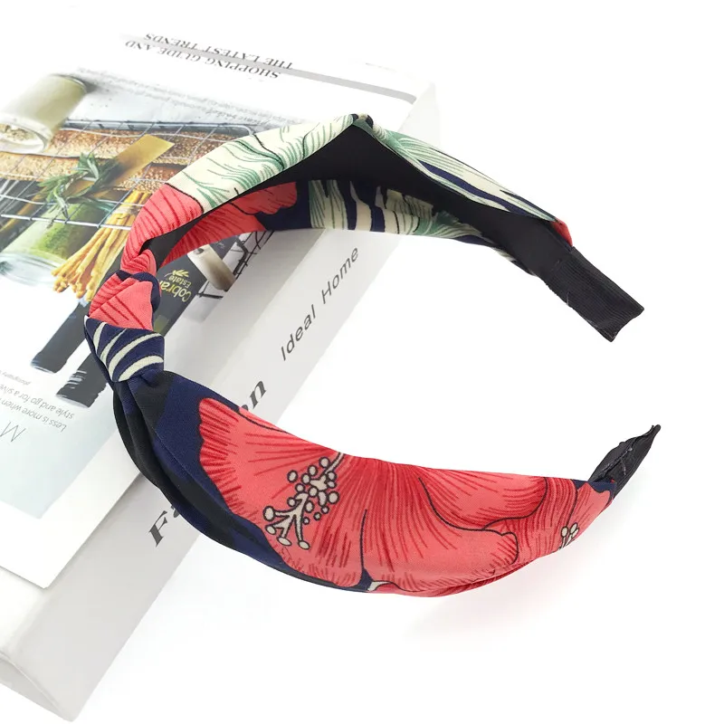 Lily Navy Blue Дикое повязка на голову макияж Для женщин повязки на голову, повязка на голову и сердечком и повязка на голову для девочек узлом повязки на голову; тюрбан, повязки для волос, аксессуары для волос - Цвет: Lily Navy Blue