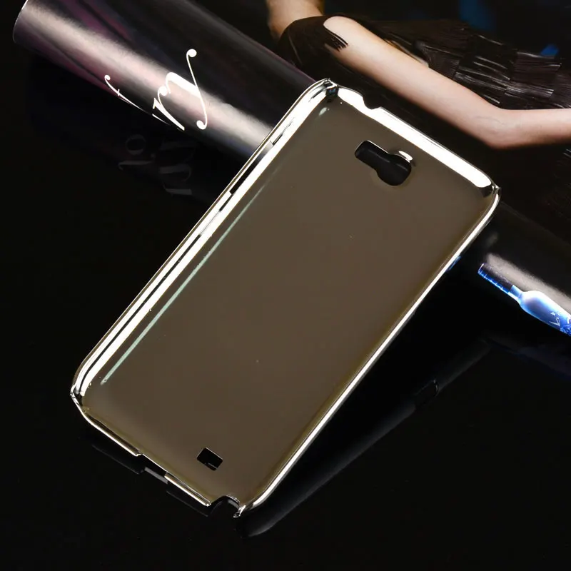 coque for samsung galaxy note 2 case with diamond chromed PC Spray the oil Plain coulor back cover capa funda | Мобильные телефоны