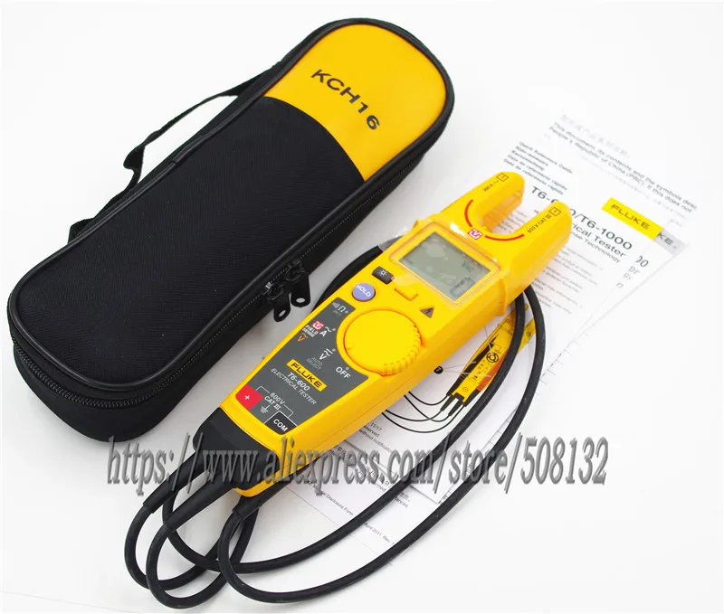 FLUKE T6 600 с мягким корпусом KCH16 зажим непрерывность тока Электрический тестер|fluke