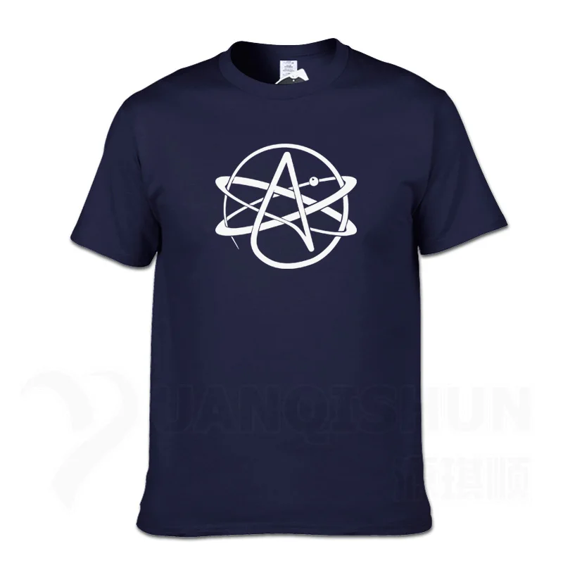 NavyBlue 1 Символ атеиста FSM Pastafarian religion, Мужская футболка с принтом, новинка, мужские хлопковые футболки с коротким рукавом, уличная футболка - Цвет: NavyBlue 1