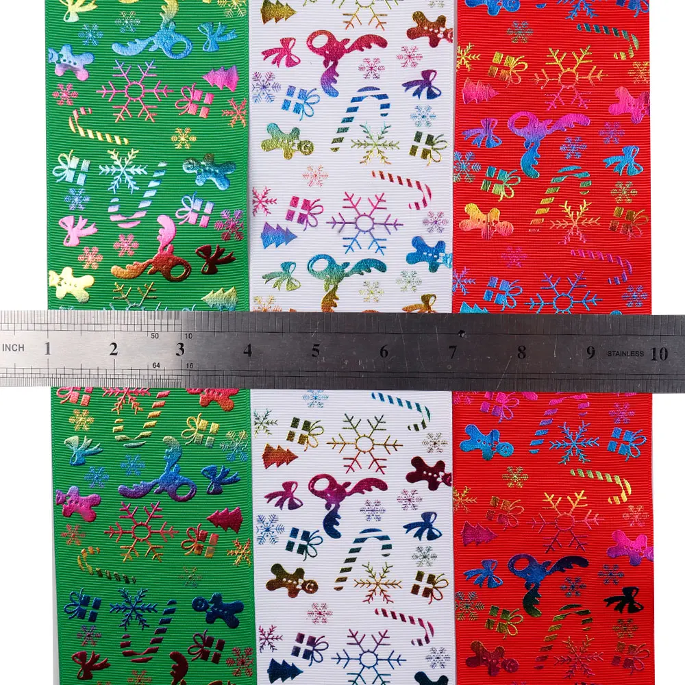 

Wholesale Grosgrain Ribbon Type Bronzing Printing Ribbon DIY Hairbows Accessories Home Textile Printed Ribbon 50/100yard