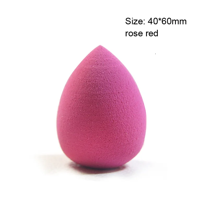 large rose red Fulljion Мягкая форма капли воды макияж Косметическая пуховка уход за лицом пудра гладкая красота основа Губка Чистый Макияж инструмент аксессуар - Handle Color: large rose red