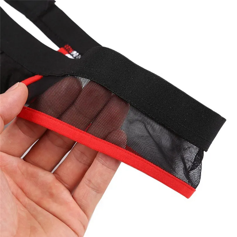 Мужское нижнее белье с вырезами на бретельках один размер Сетчатое бикини