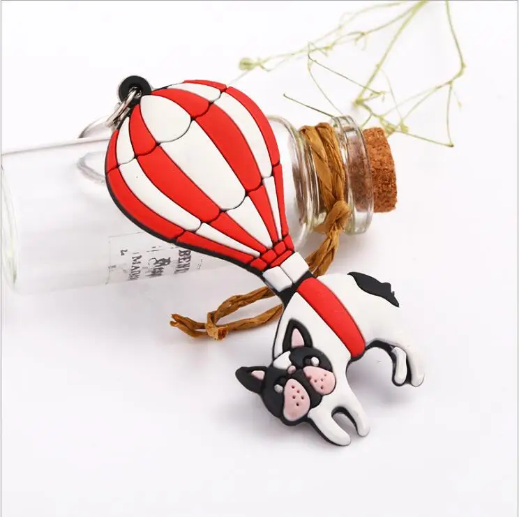 1 шт. милый ПВХ мультфильм брелок Дельфин собака картофель фри бургер Детская