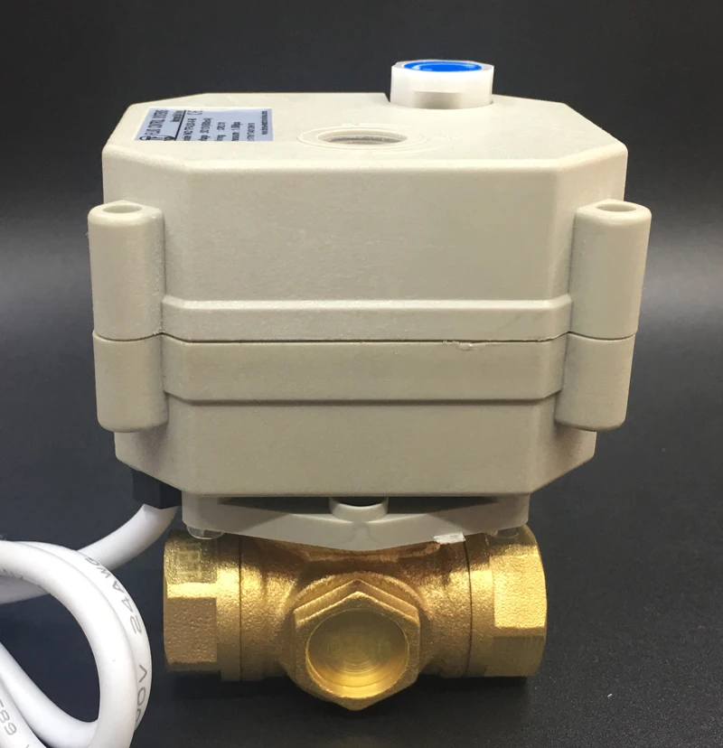 TF8-BH3-B латунь 1/4 'ɽN8 2/5/7 провода DC12V или DC24V 3 Way T/L тип горизонтальный