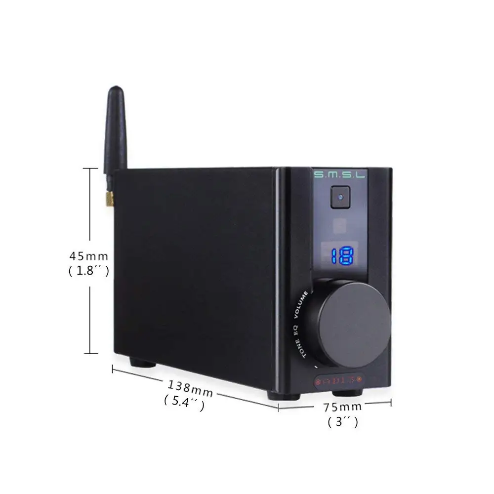 Цифровой усилитель мощности SMSL AD13 Bluetooth Hi Fi 50 Вт * 2 USB декодер 4 0 с дистанционным