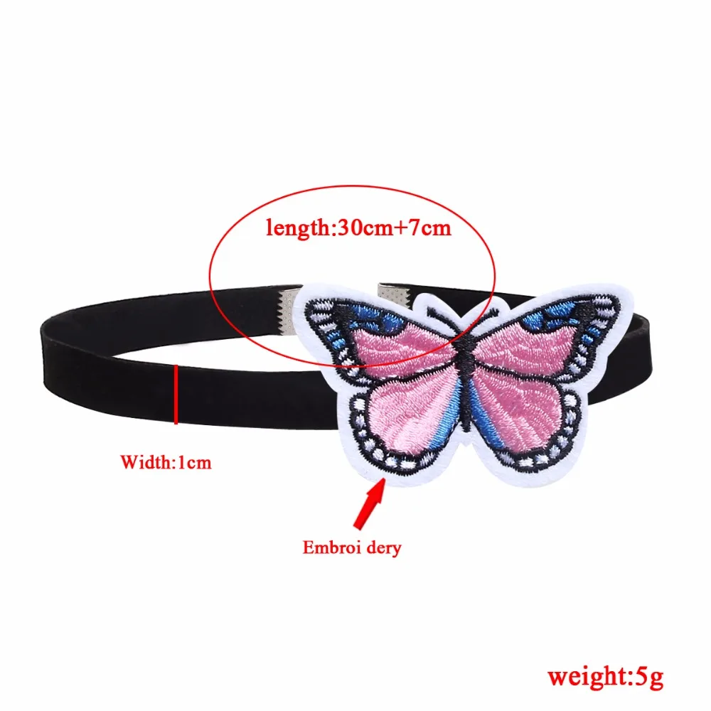 4 шт новый модный набор чокер черный красный цветок ожерелье Вышивка Бабочка