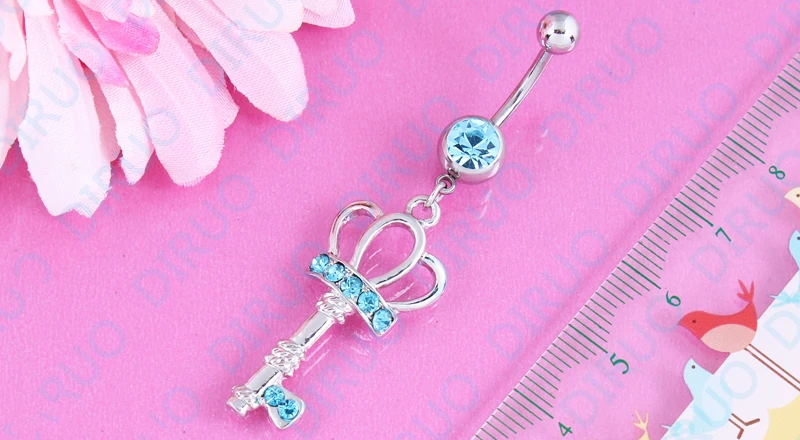 Модное кольцо для пупка трех цветов с императорской короной ювелирные изделия