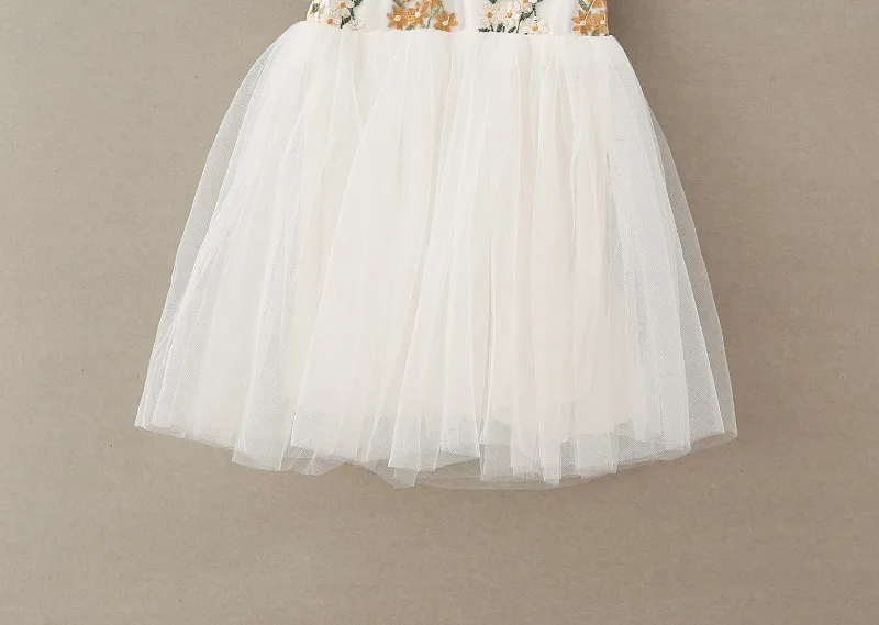 Для девочек с кружевной отделкой вышивкой Тюлевое платье принцессы праздничные