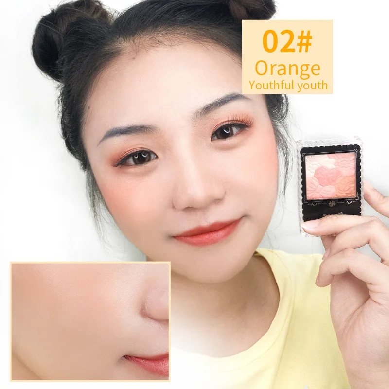SHVYOG Blush Makeup Palette Cosmetics Powder Blusher Rouge Peach Pink Blushes Full Professional Make Up Face Girl | Красота и