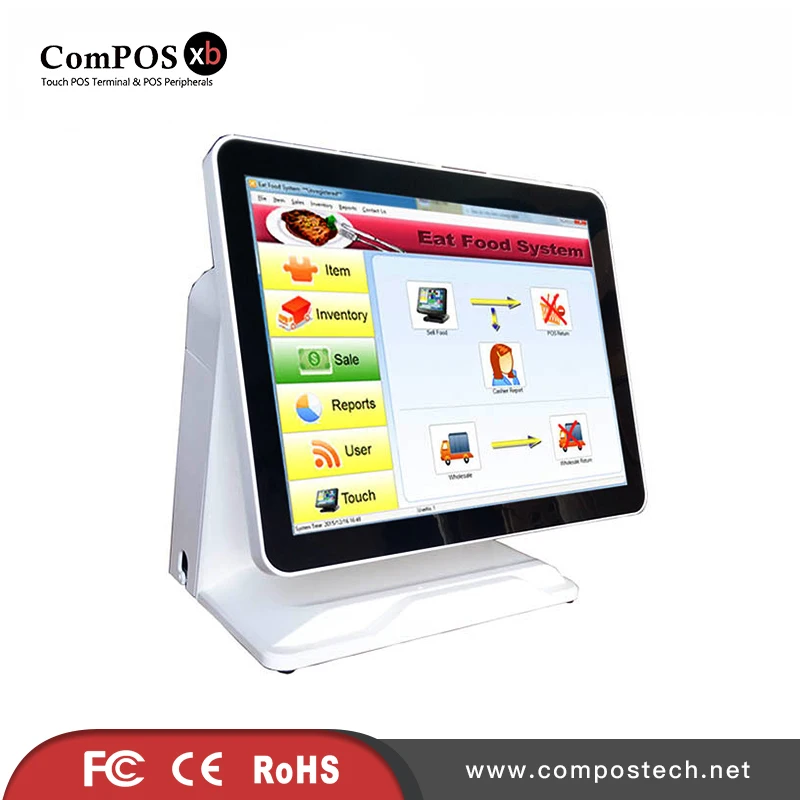 

Самая популярная 15-дюймовая POS-система с сенсорным экраном, POS-терминальная машина POS1618P с VFD-дисплеем для ресторана