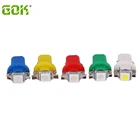 Горячая Распродажа! 100 шт.лот B8.5 Светодиодные лампы для приборной панели 5050 Smd t5 1 Светодиодная лампа с клиновидным цоколем B8.5 t5 smd освещение для номерного знака