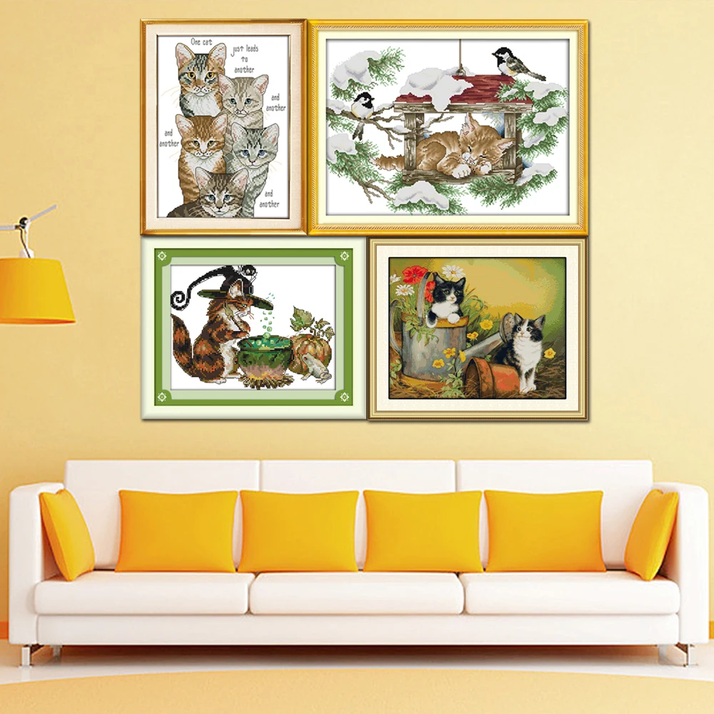 Домашний декор с животными Joy Sunday D814D823D826D829(2) кошка и птицы глубоким сном на