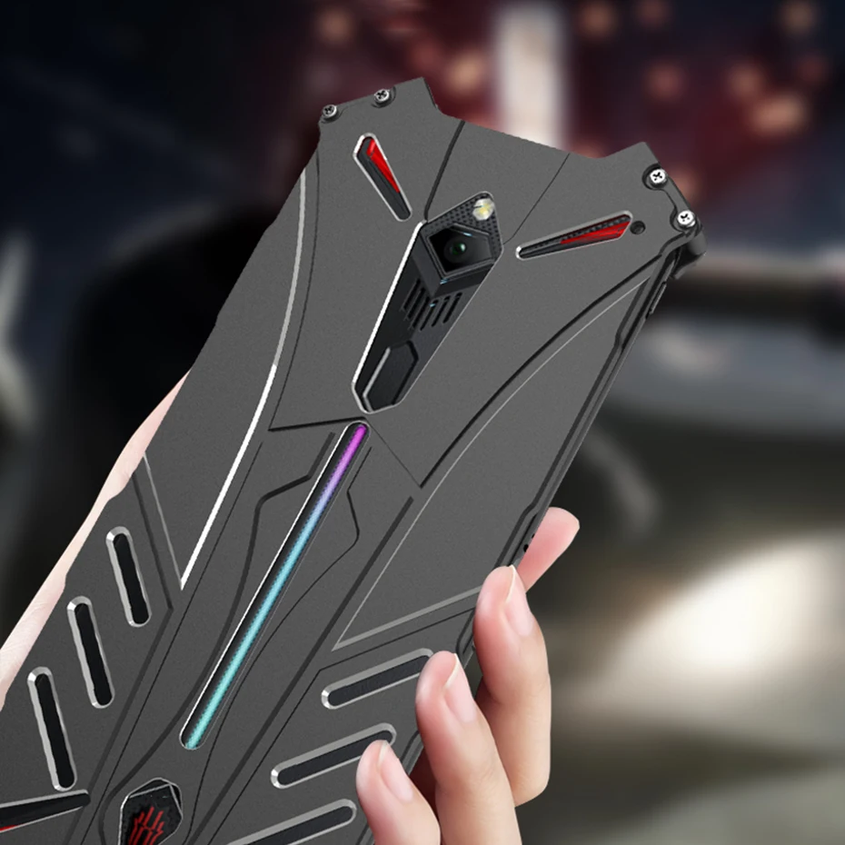 Металлический алюминиевый чехол для ZTE Nubia Red Magic 3 DIABLO ROJO роскошный сверхпрочный