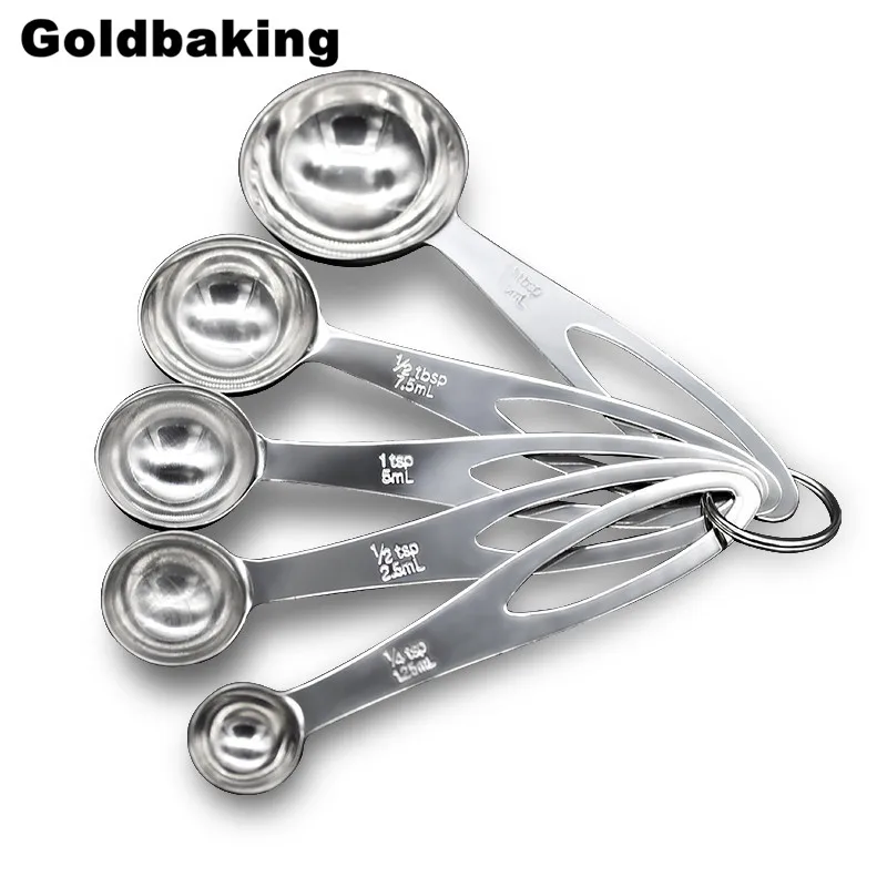 Мерная чашка Goldbaking из нержавеющей стали пять штук в наборе мерная ложка весы