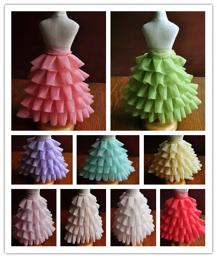 Юбка в складку ручной работы 3 ярда партии кружевная ткань с воланами одежда для