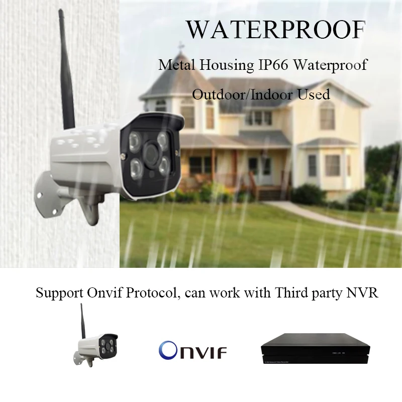 HD 1080P 2MP Wi-Fi IP Камера Беспроводной камера Onvif CCTV Камера домашнего видеонаблюдения слот карты Micro SD на открытом воздухе Водонепроницаемый Каме... от AliExpress RU&CIS NEW