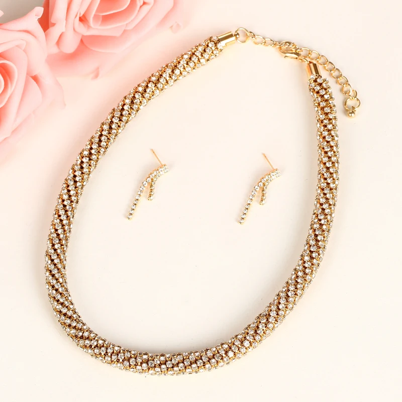 ZOSHI/вечерние комплекты ювелирных изделий золотого и серебристого цветов женский