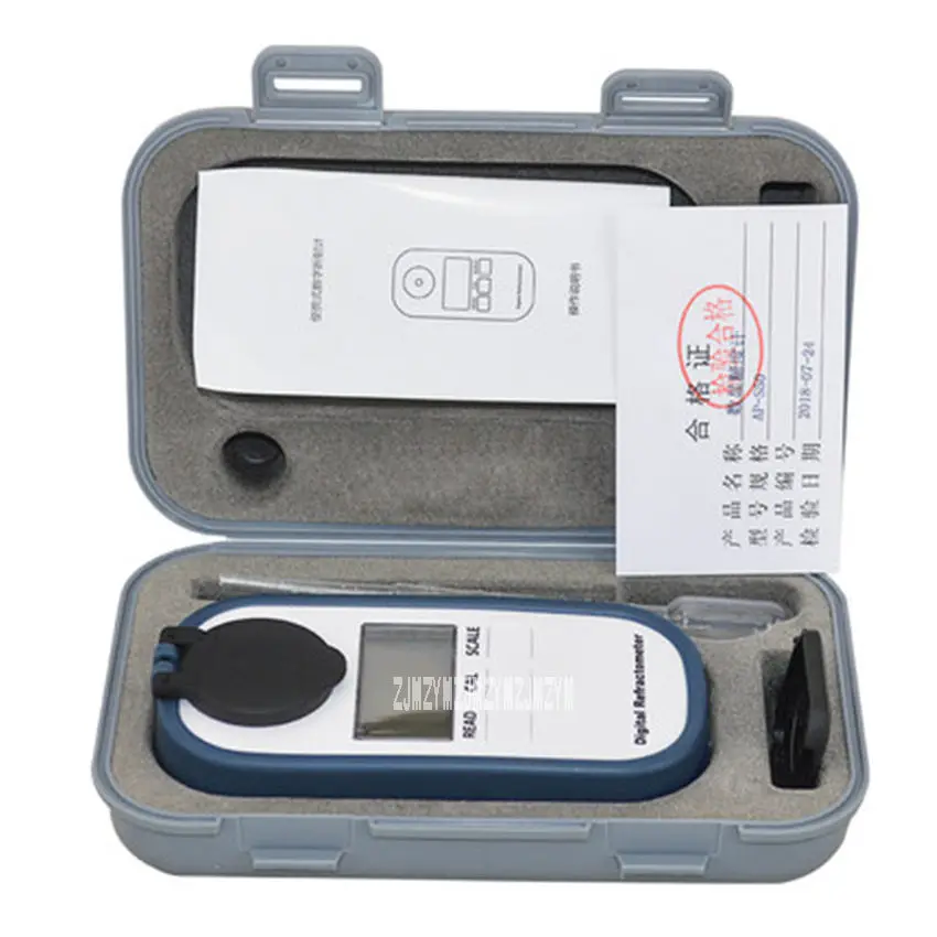 

AP-S50 Digital Display Sugar Meter High Precision Measuring Tools Sugar Refractometer Fruit Sweetness Tester 0-50.0% 5s 0.5mL