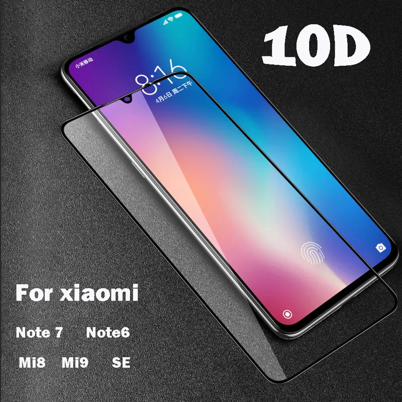 10D протектор экрана закаленное стекло для Xiaomi Redmi Note 7 6 5 Pro 6A F1 4X Защитное 8 9 SE Lite