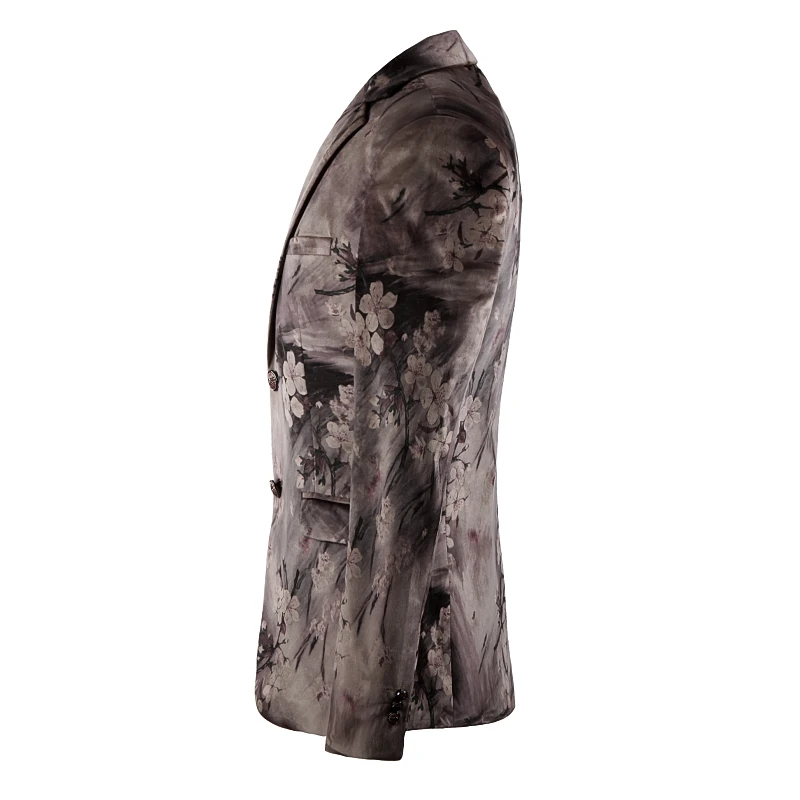 

Batmo 2018 new arrival high quality velvet printed casual blazers men,men's casual suits,casual men's jackets plus-size 222