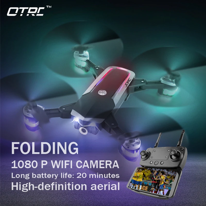 Складной Радиоуправляемый Дрон FPV с камерой HD 720P/1080P видео в реальном времени и