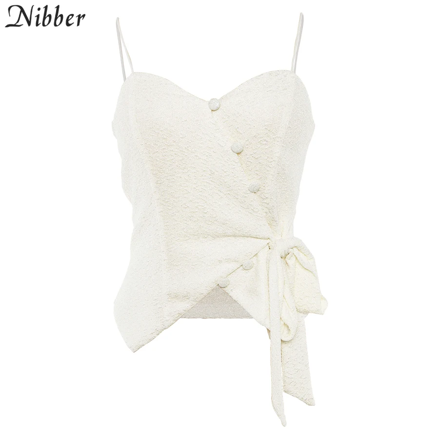 Nibber элегантный белый бант женские укороченные топы camisole летние модные эластичные мягкие облегающие Майки Топы женские деловае футболки жилет
