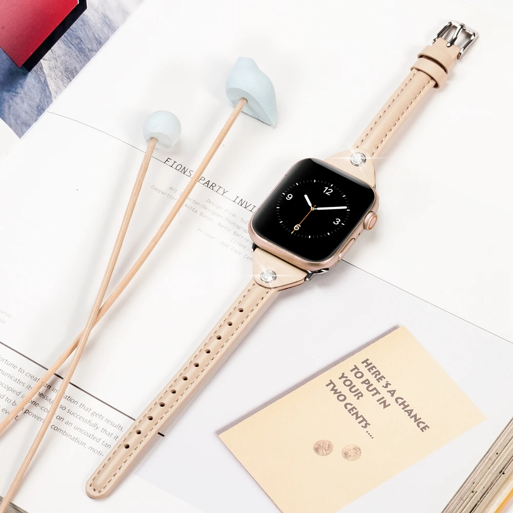 Модный кожаный ремешок для наручных часов Apple Watch, версии 4/3/2/1 40 мм 44 мм, спортивный браслет, 42 мм, 38 мм, ремешок для наручных часов iwatch, 5 группа