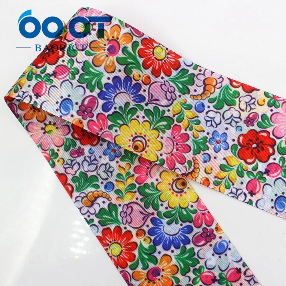 OOOT BAORJCT G-18816-989 75 мм 10 ярдов двухсторонней ленты с цветами Термальность печатным