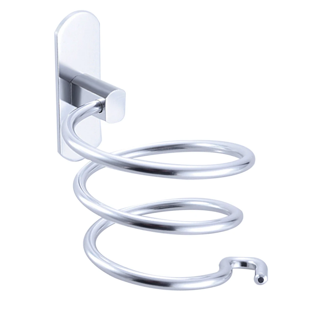 01 Хромированная отделка настенный фен стенд гостиничные Полки Полка для хранения Фен держатель Вешалка Аксессуары для ванной комнаты - Цвет: 01
