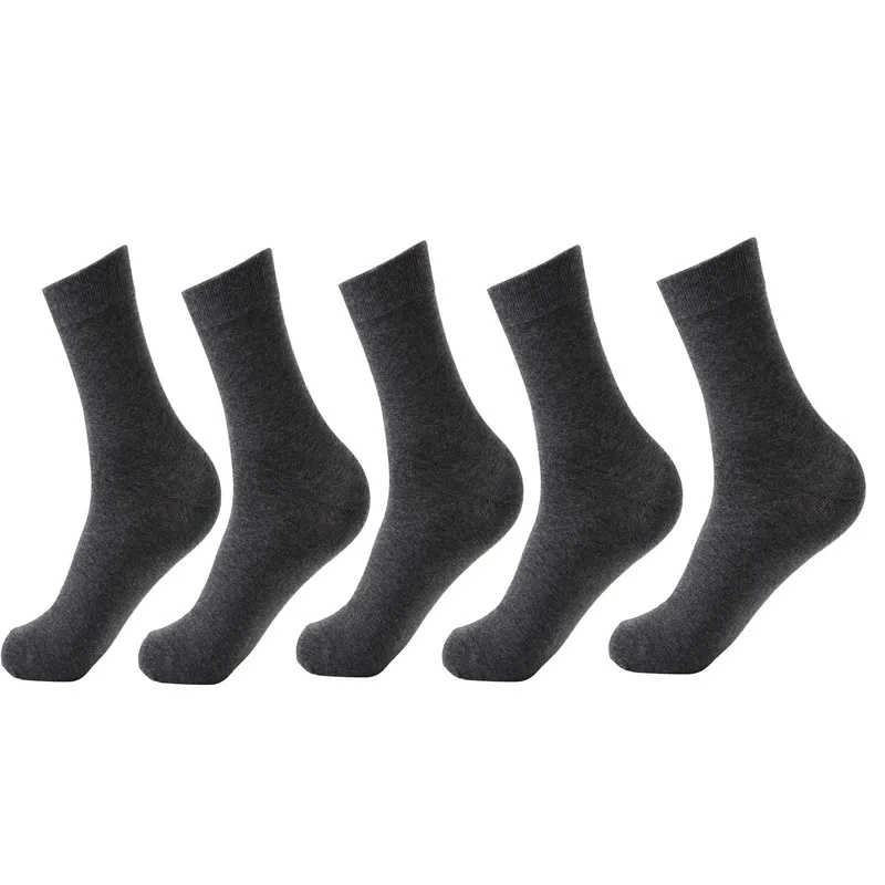 LETSBUY 5pairs / lot mens socks cotton business dress socks solid colored black white short socks for man Calcetines masculinos