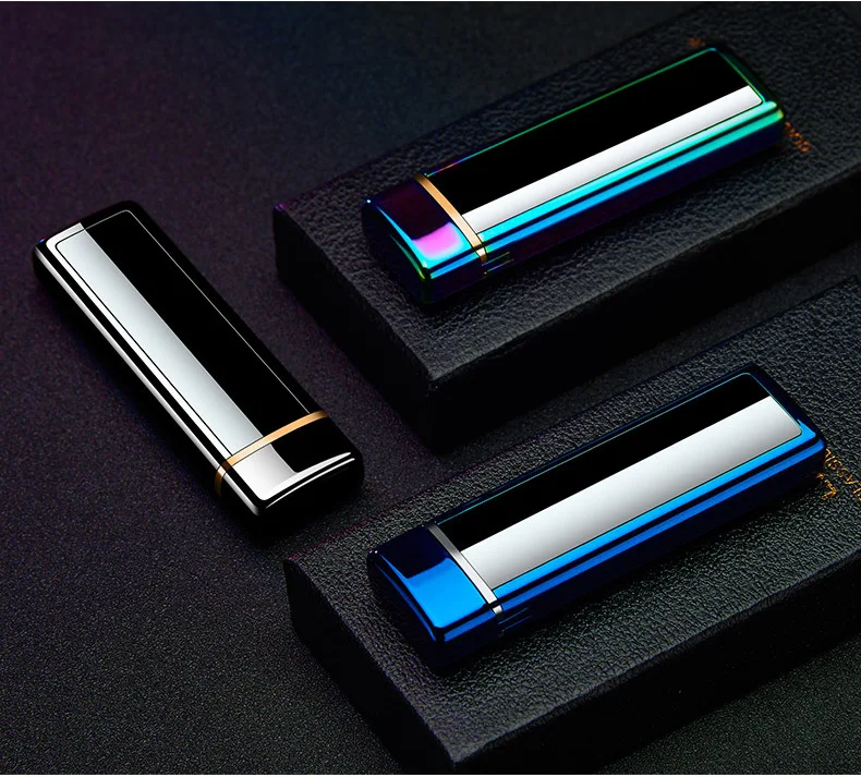 Полноэкранная электронная USB Зажигалка с двойной дугой вольфрамовая турбо