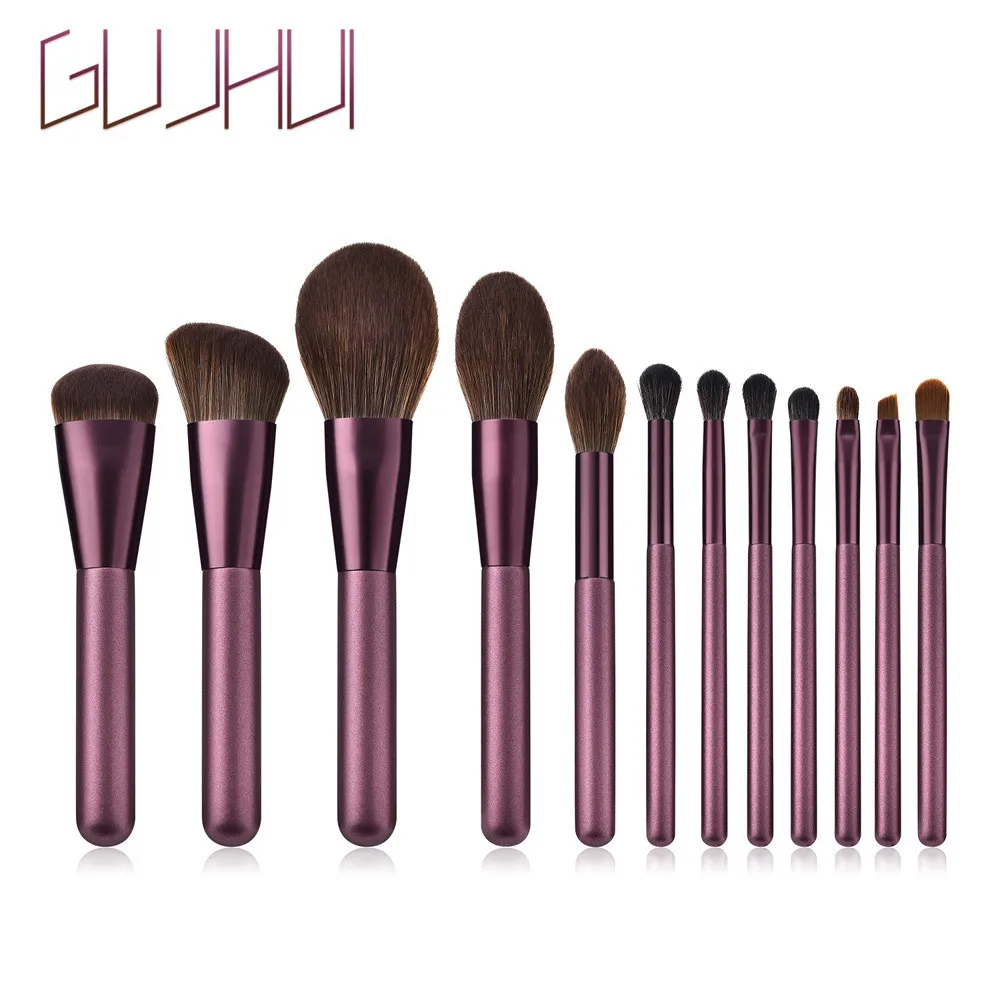 Новинка 2019 Профессиональные кисти для макияжа GUJHUI Pro 12 шт. набор кистей основы