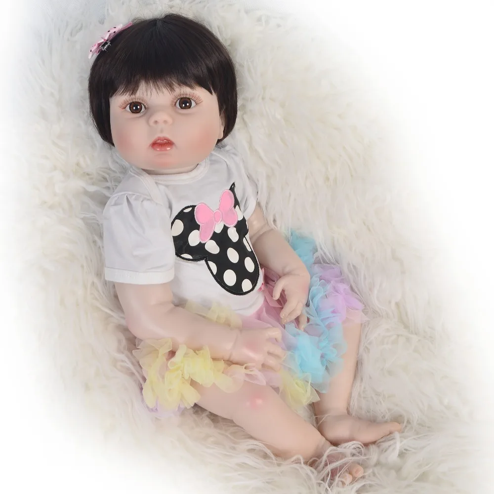 KEIUMI 57 см Реалистичная кукла Reborn ручная работа полностью силиконовая Baby очень