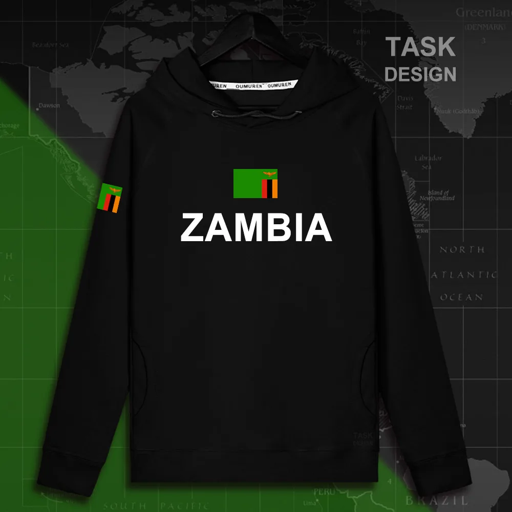 Республика Замбии ZMB мужская толстовка с капюшоном пуловеры мужские толстовки