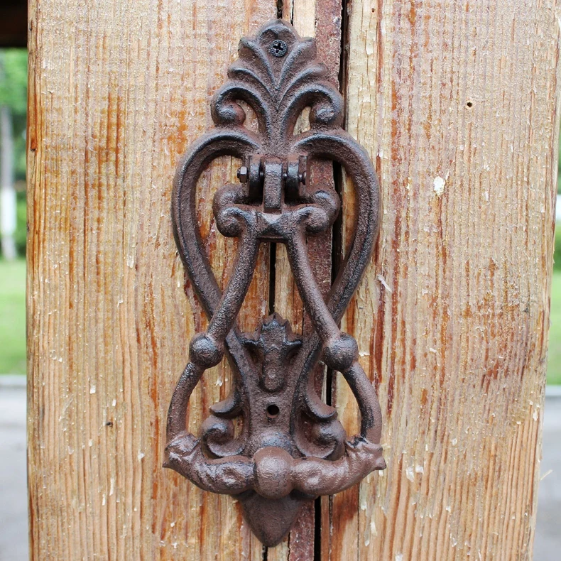 Античный деревенский дизайн Fleur De Lis домашний садовый декор чугунная дверная ручка