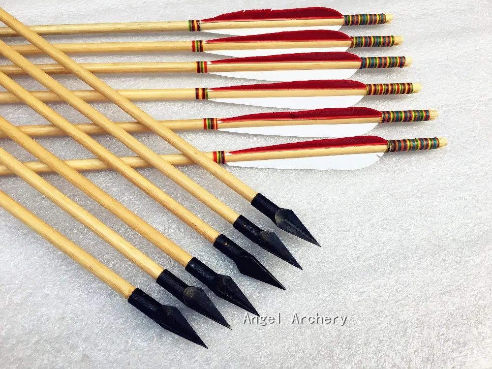 12PK ангел стрельба из лука ручной работы средневековая деревянная стрела