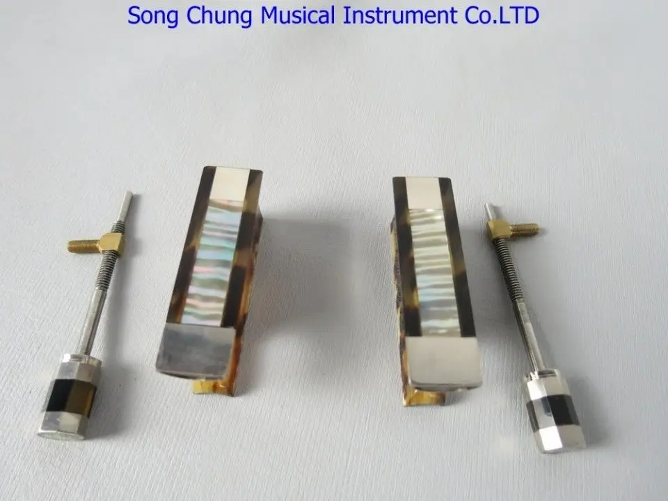 

High quality advanced 2 pcs 4/4 violin bow frogs with silver mount
