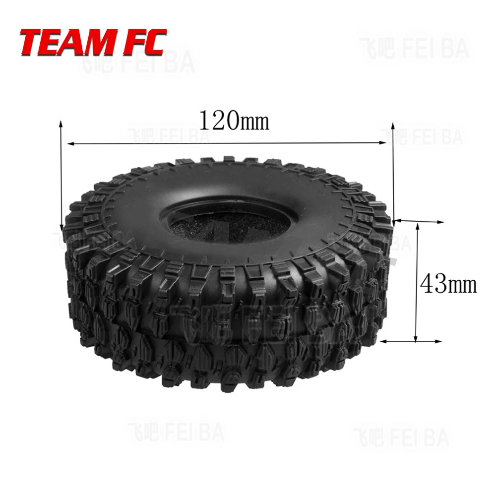 4 шт. 120 мм 1 9 дюйма резиновые шины/колесные шины для 1:10 RC Rock Crawler Axial SCX10 90047 RC4WD D90 D110