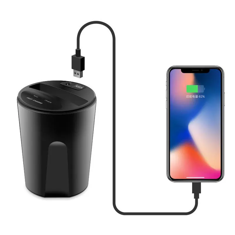 Ascromy для iPhone X XS, беспроводное автомобильное зарядное устройство, чашка Qi, зарядный держатель, подставка для iPhone 8, samsung Galaxy S9, S8, S7, индукционное зарядное устройство
