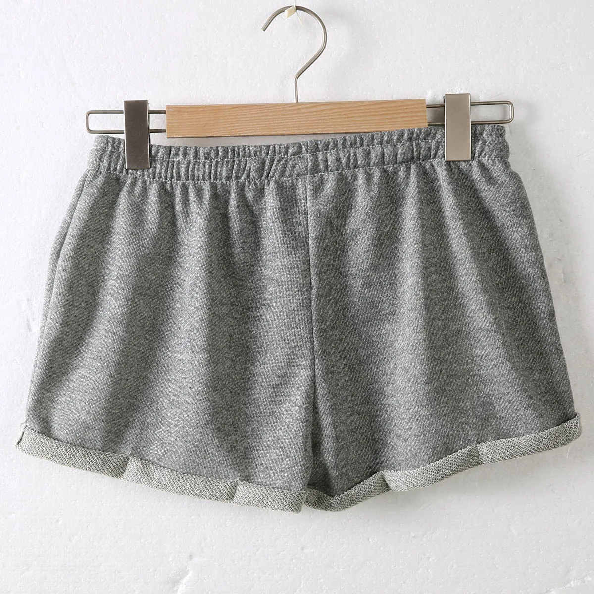 Женские летние однотонные шорты на шнуровке с высокой талией для бега спортивные