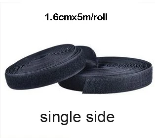 black 1.6cmx5m 10 м(5 м/рулон)* 1,6 см 2,0 см 2,5 см 3,0 см 3,8 см 5,0 см 10,0 см одна сторона Черный/Белый самоклеющиеся Velcros кабельные стяжки без ленты - Цвет: black 1.6cmx5m