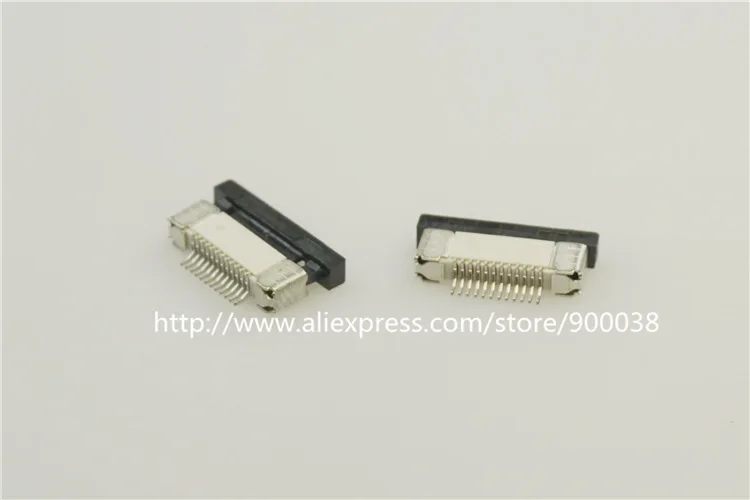

1000pcs / Tape & Reel FPC connector 0.50 mm 0.020" 12 Pin Bottom Contact Right angle SMD ZIF Slide Lock Surface Mount