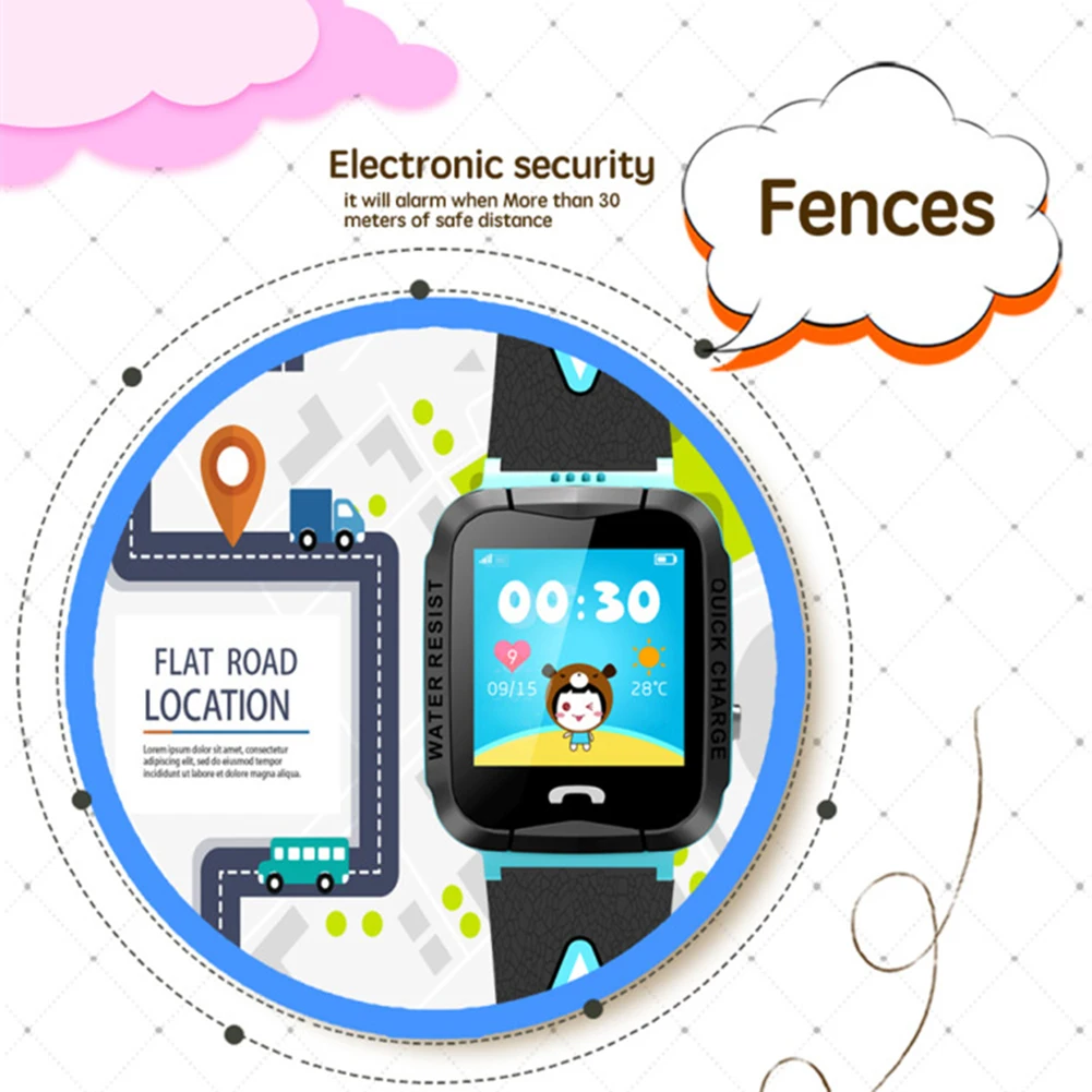 Детские Смарт-часы для телефона с GPS GSM локатор сенсорный экран трекер SOS